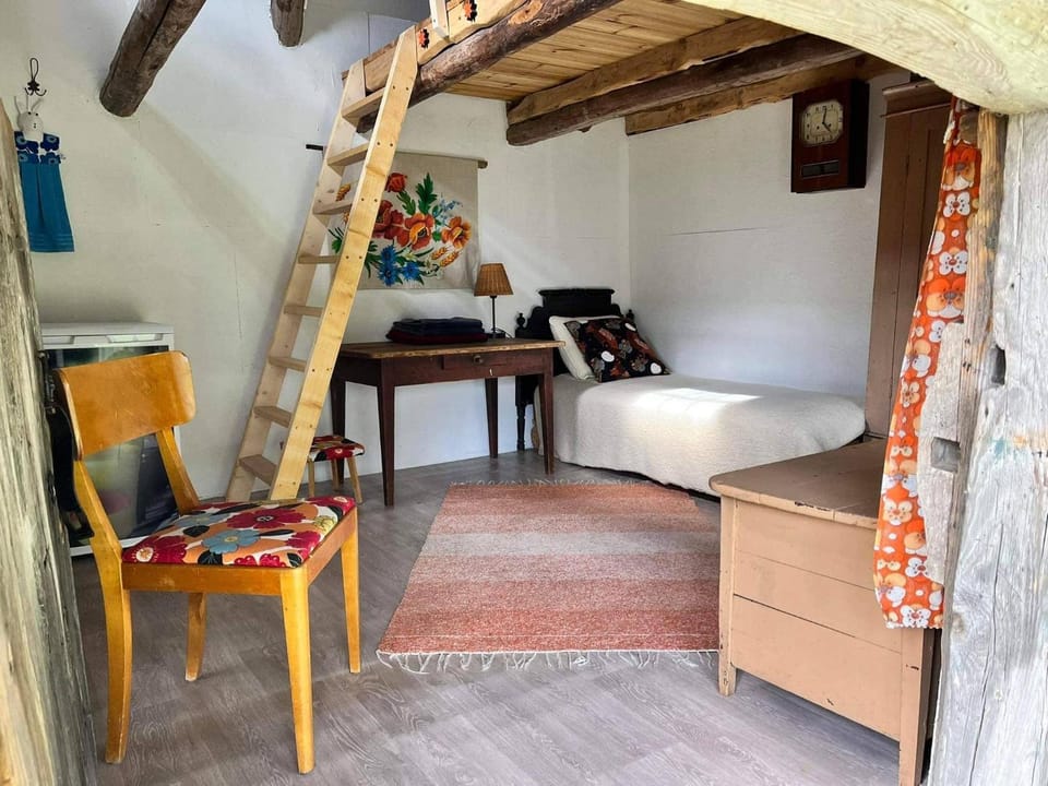 Bed, Living room, Photo of the whole room, Seating area