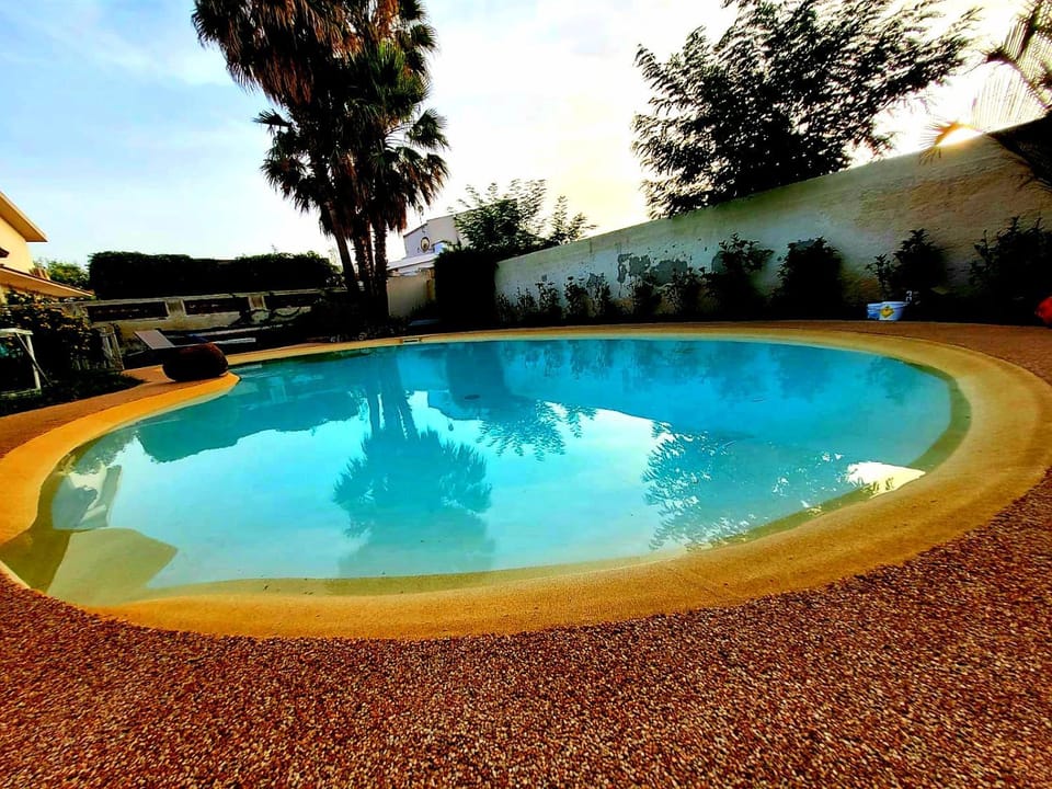 Swimming pool, Sunset