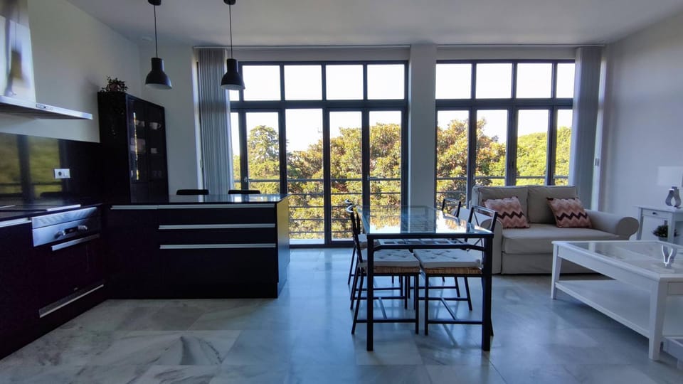 Kitchen or kitchenette, Living room, Dining area, Garden view, Garden view