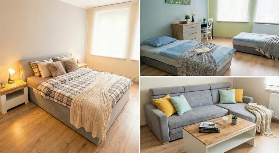 Bed, Living room, Photo of the whole room, Seating area, Bedroom