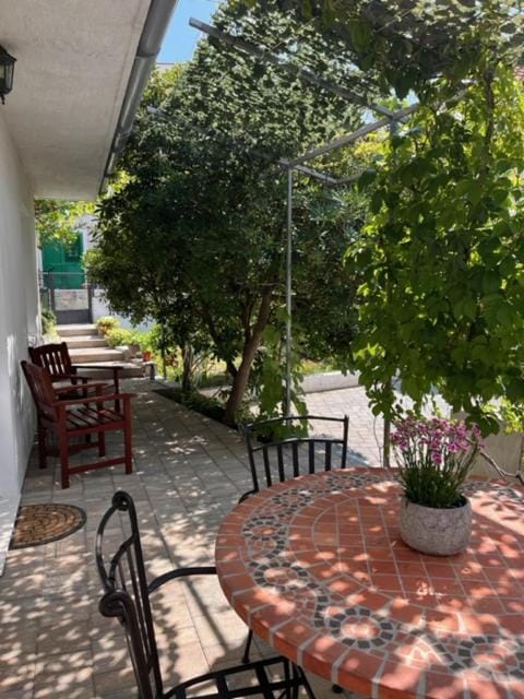 Patio, Day, Garden view