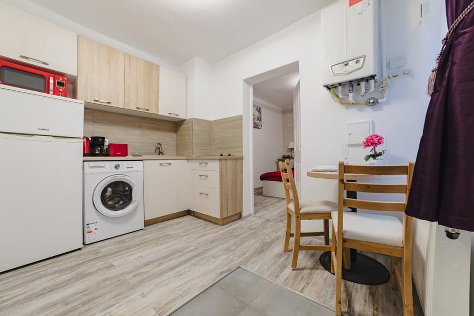 Coffee/tea facilities, Kitchen or kitchenette, Dining area, minibar, pet friendly, soundproof, stove, washing machine, dryer