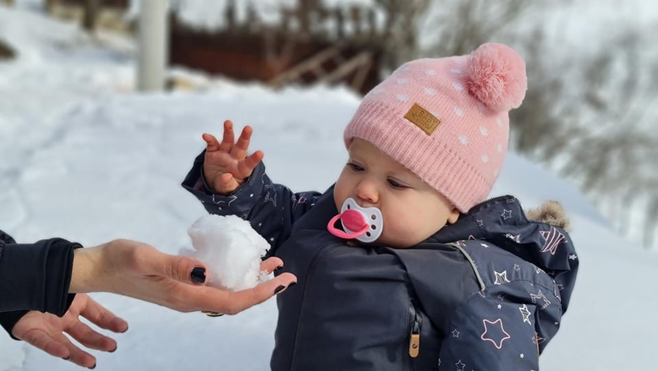 Natural landscape, Winter, children