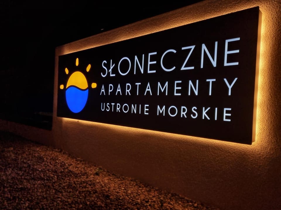 Property building, Night, Property logo or sign