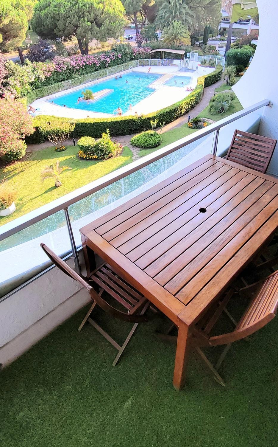 Patio, Pool view