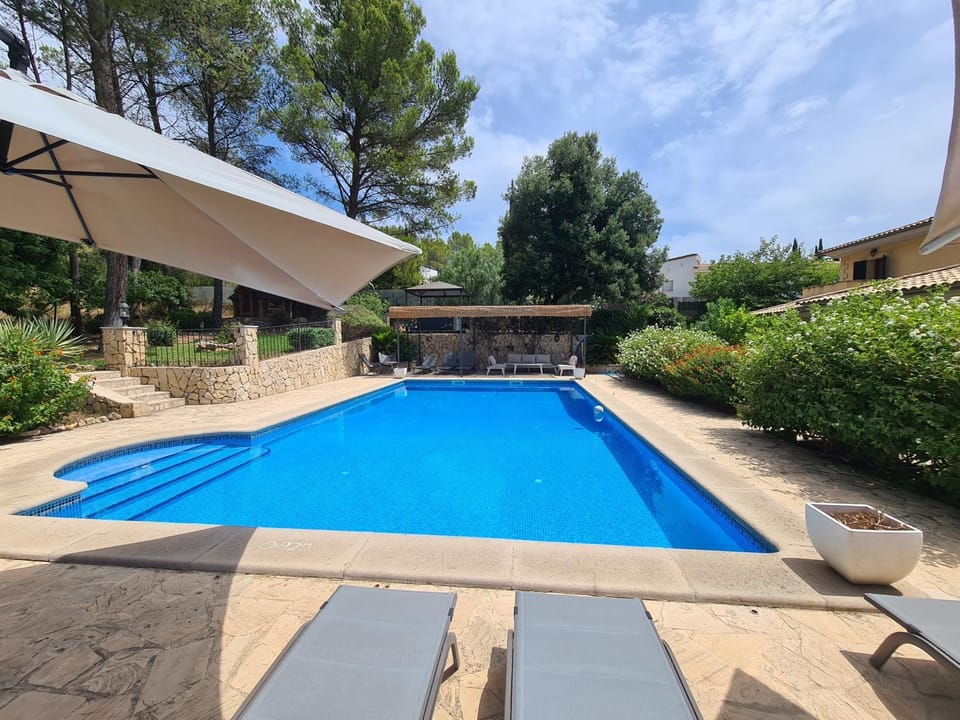 Property building, Living room, Swimming pool