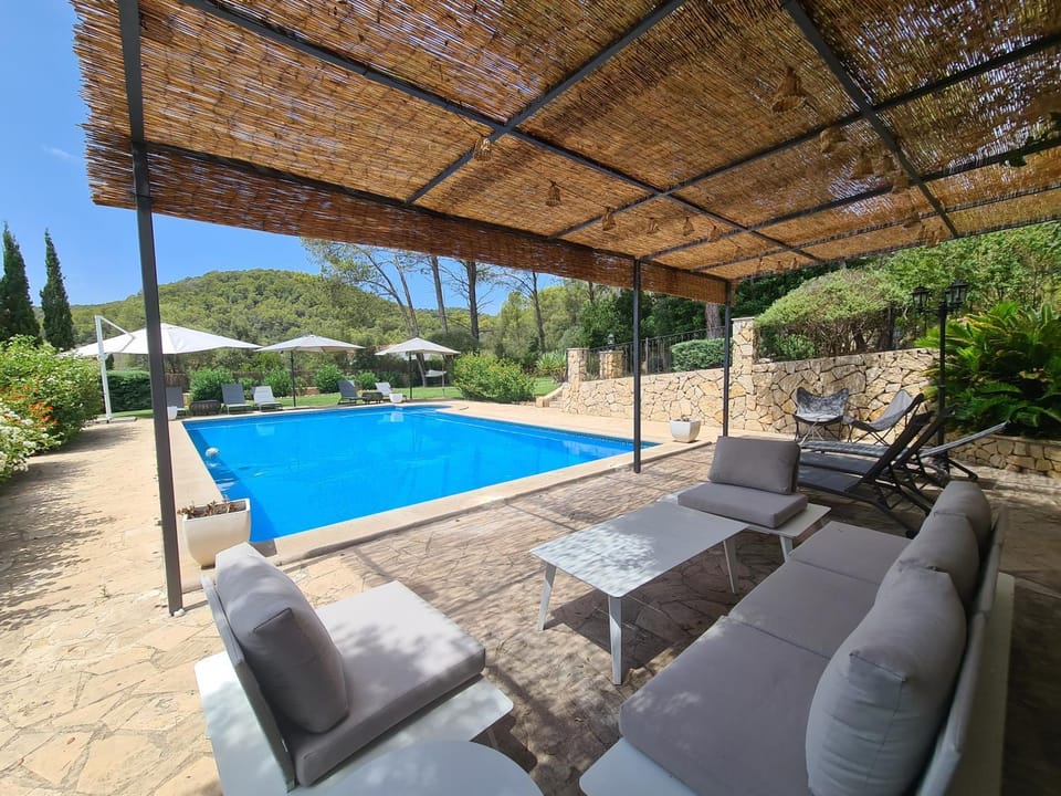 Property building, Living room, Swimming pool