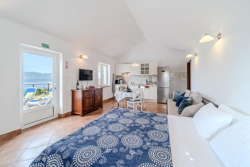 Bed, TV and multimedia, Kitchen or kitchenette, Photo of the whole room, Seating area, Dining area, pet friendly, stove