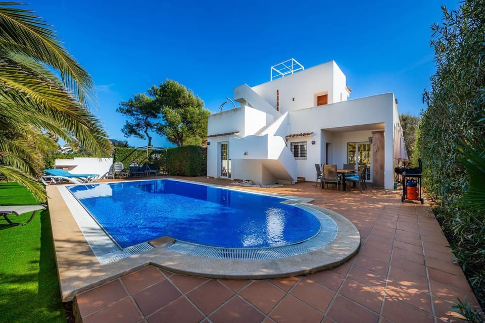 Property building, Living room, Swimming pool