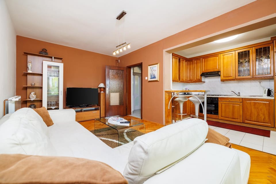 Communal lounge/ TV room, TV and multimedia, Kitchen or kitchenette, Living room, Seating area, Dining area, dishwasher, oven, stove