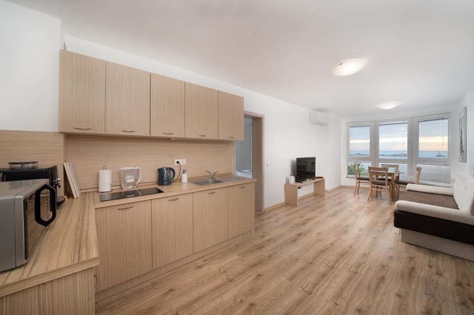 Living room, kitchen