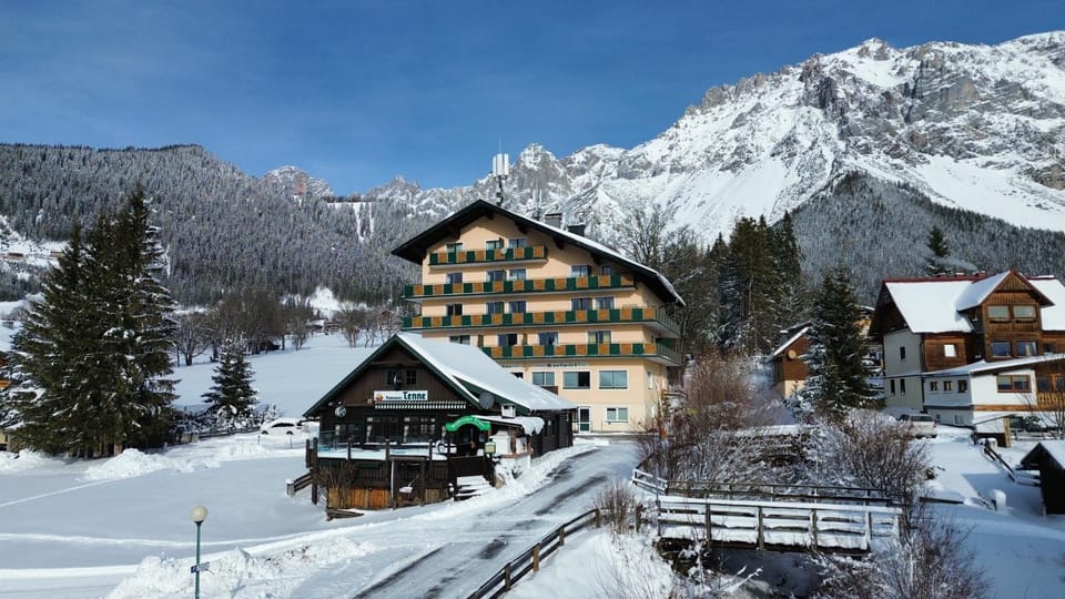 Property building, Winter, Mountain view