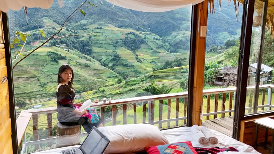 People, Natural landscape, View (from property/room), Balcony/Terrace, Garden view, Mountain view