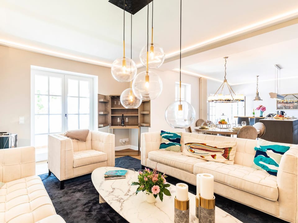 Living room, kitchen