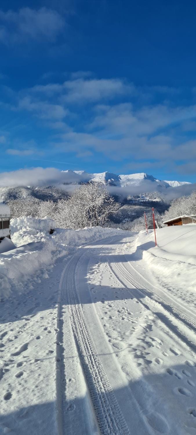 Natural landscape, Winter, Mountain view