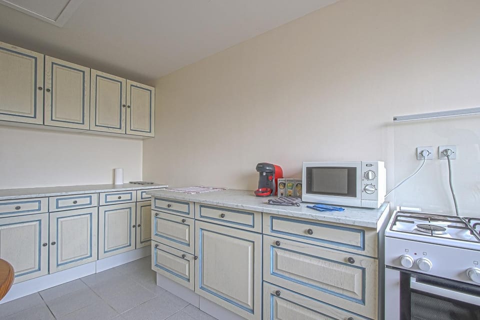 Kitchen or kitchenette, oven, stove