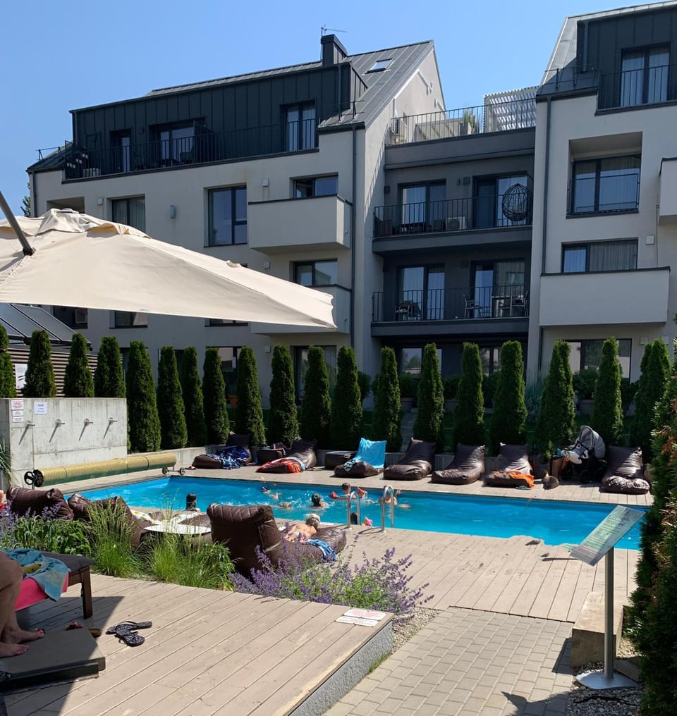Property building, Pool view, Swimming pool