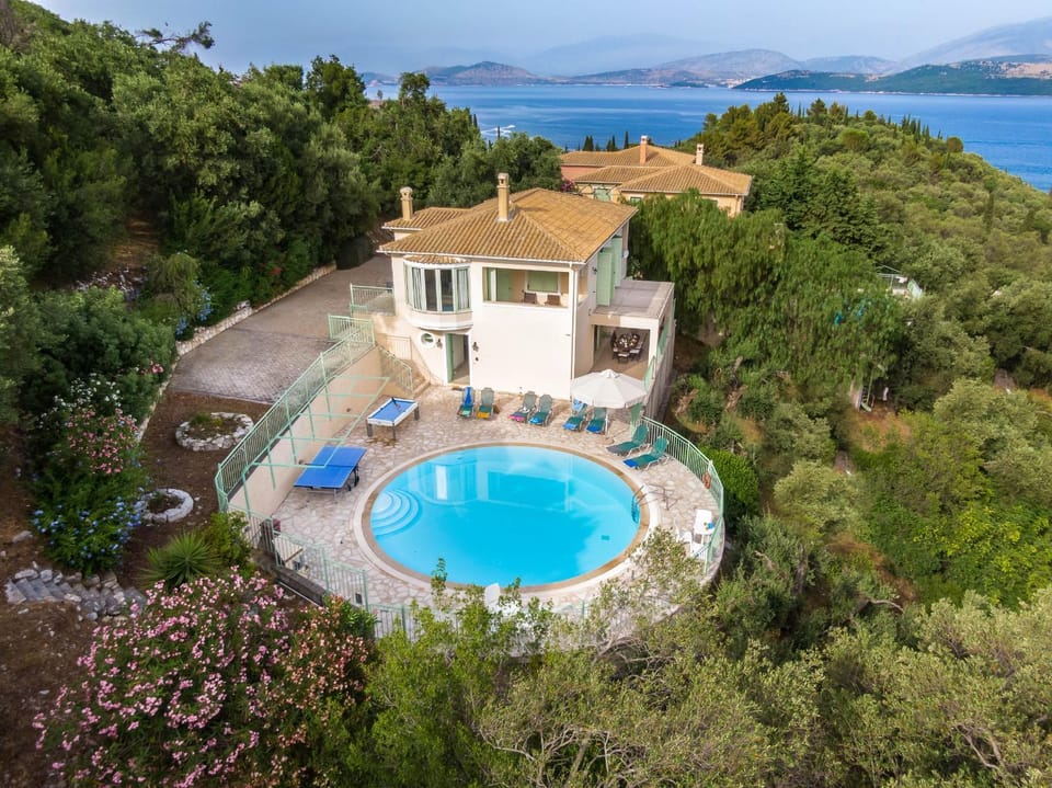 Property building, Bird's eye view, Swimming pool, Parking