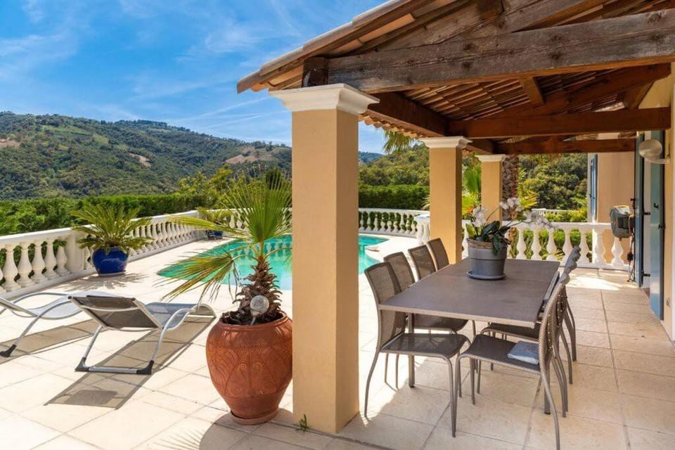 Patio, Dining area, Mountain view, Swimming pool