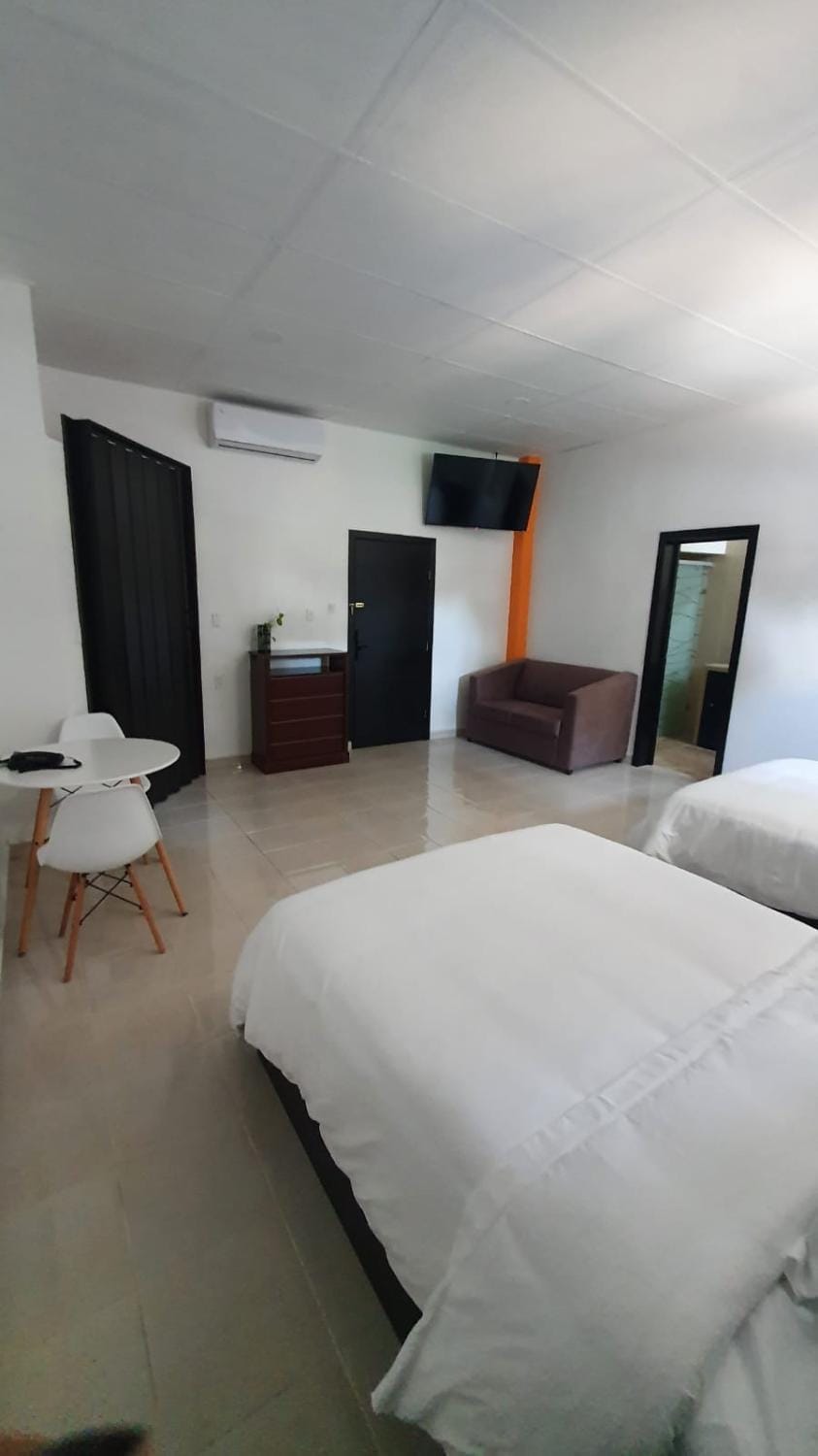Bed, Seating area, Bedroom