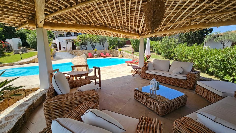 Property building, Living room, Swimming pool