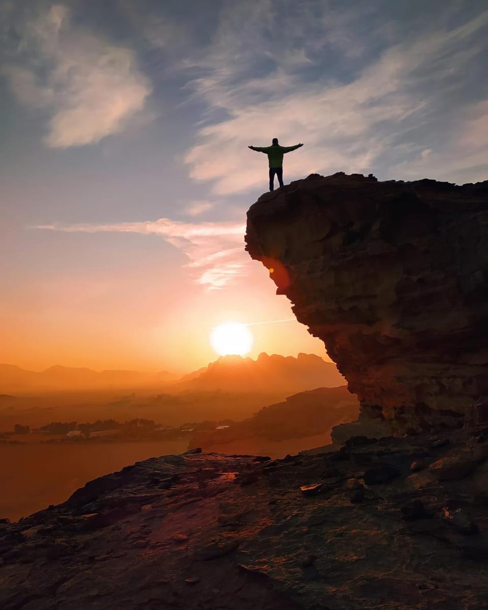 Nearby landmark, Natural landscape, Sunset