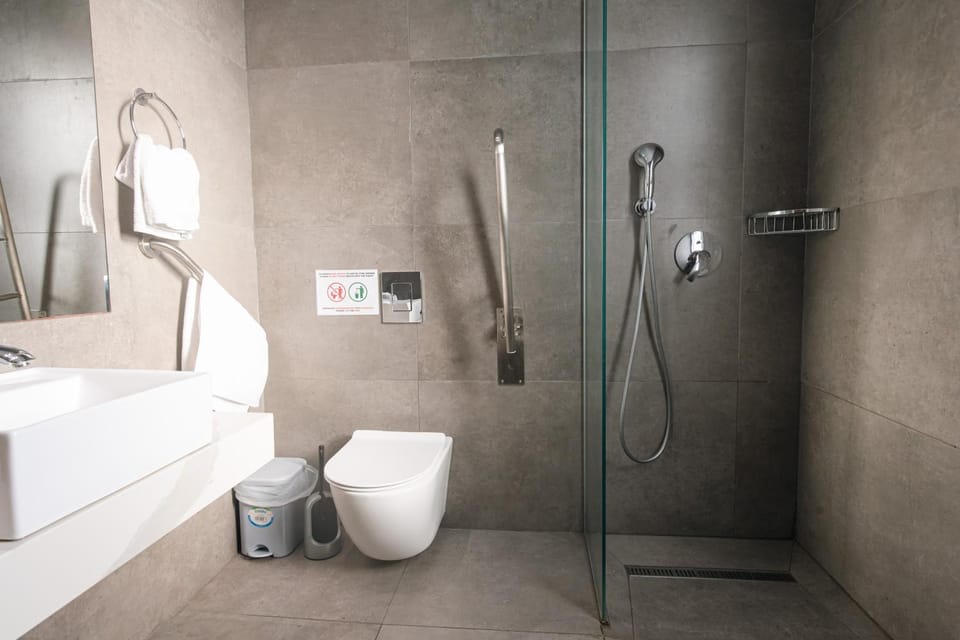 Shower, Toilet, towels