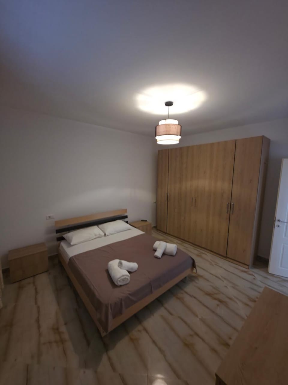 Bed, Photo of the whole room, Bedroom, towels, wardrobe