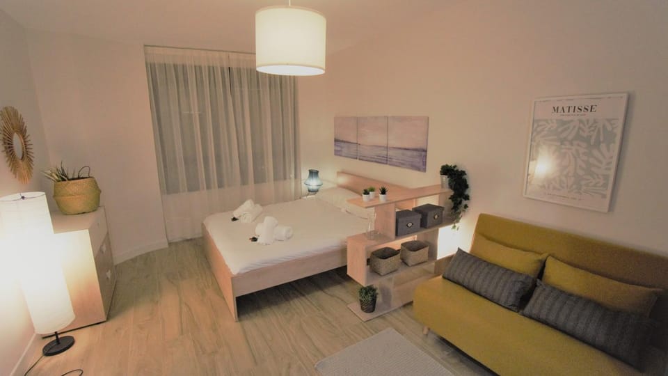 Bed, Living room, Photo of the whole room, Seating area, Bedroom