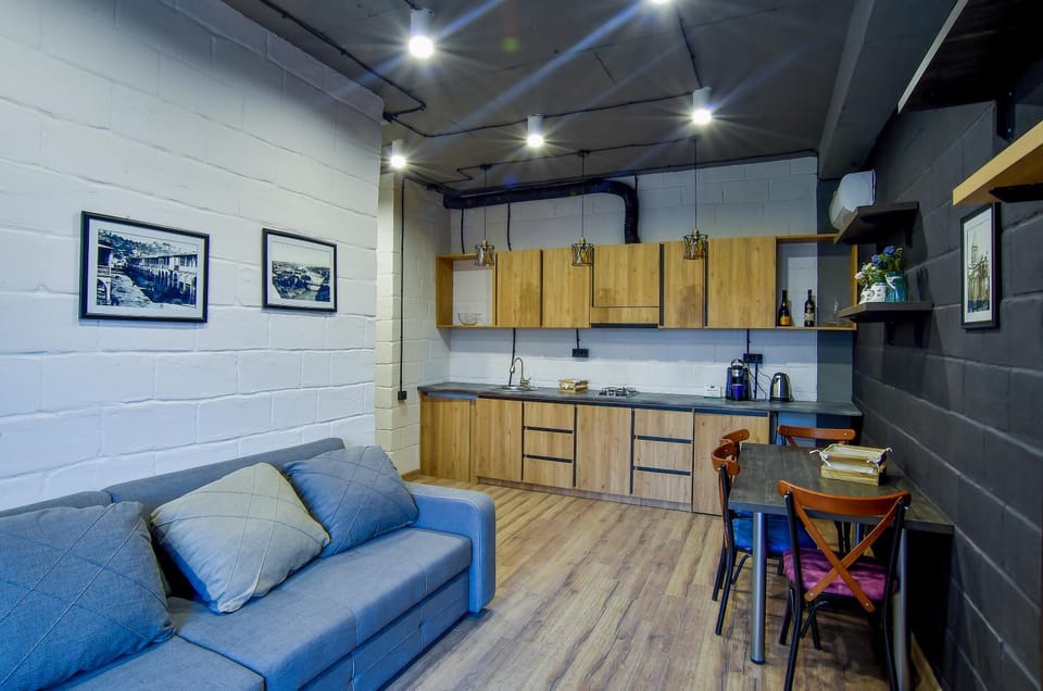 Kitchen or kitchenette, Living room, Dining area