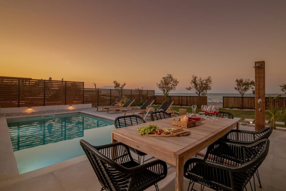 Swimming pool, Sunset