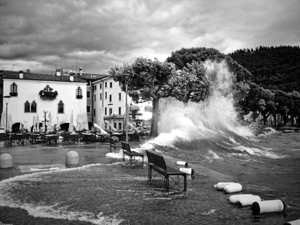 Property building, Nearby landmark, Day, Lake view