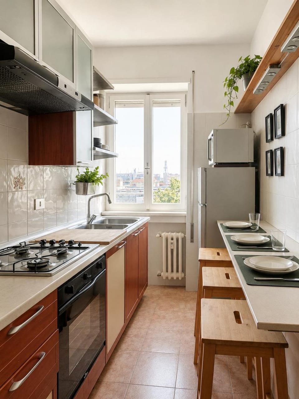 Kitchen or kitchenette, Dining area, oven, stove