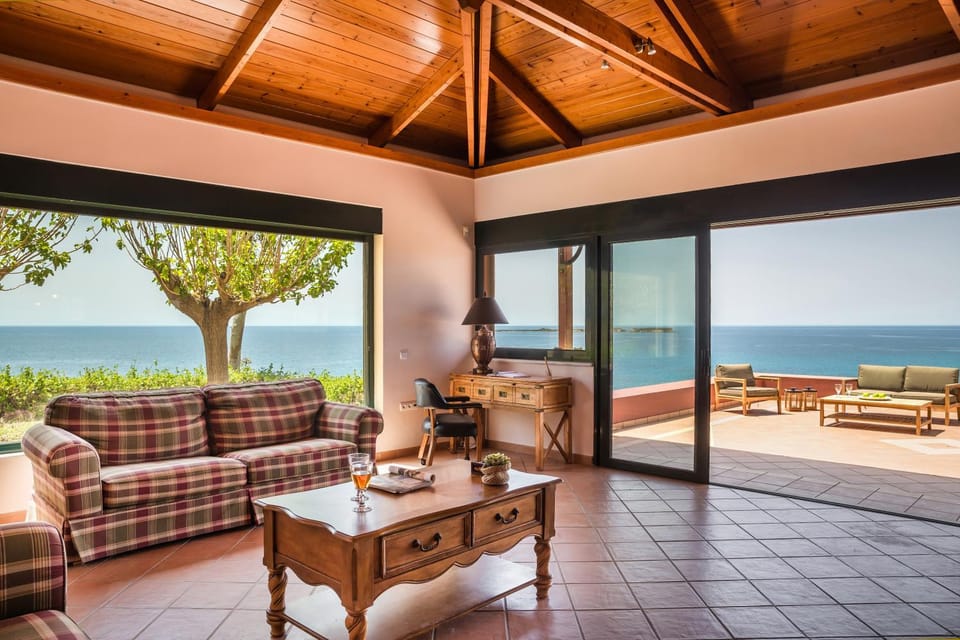 Living room, Seating area, Sea view