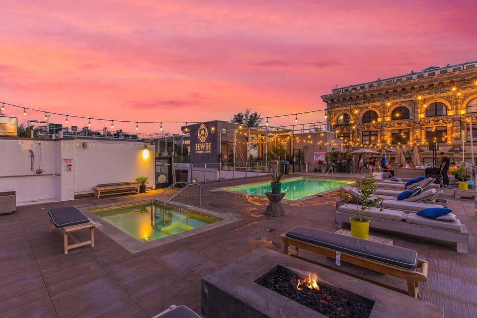 Swimming pool, Swimming pool, Sunrise, Sunset
