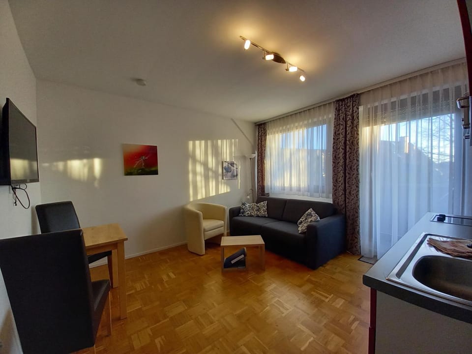 TV and multimedia, Kitchen or kitchenette, Living room, Seating area, Dining area