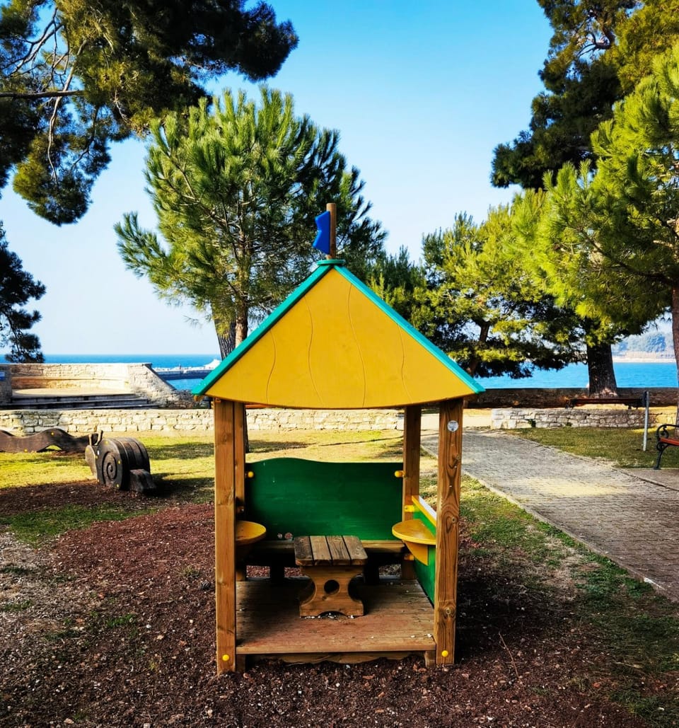 Children play ground, Beach, Sea view