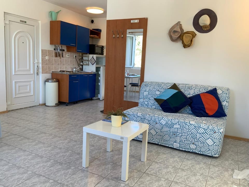 Kitchen or kitchenette, Living room, Seating area
