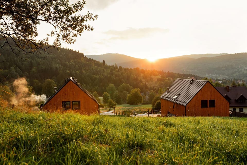 Property building, Neighbourhood, Natural landscape, Sunset