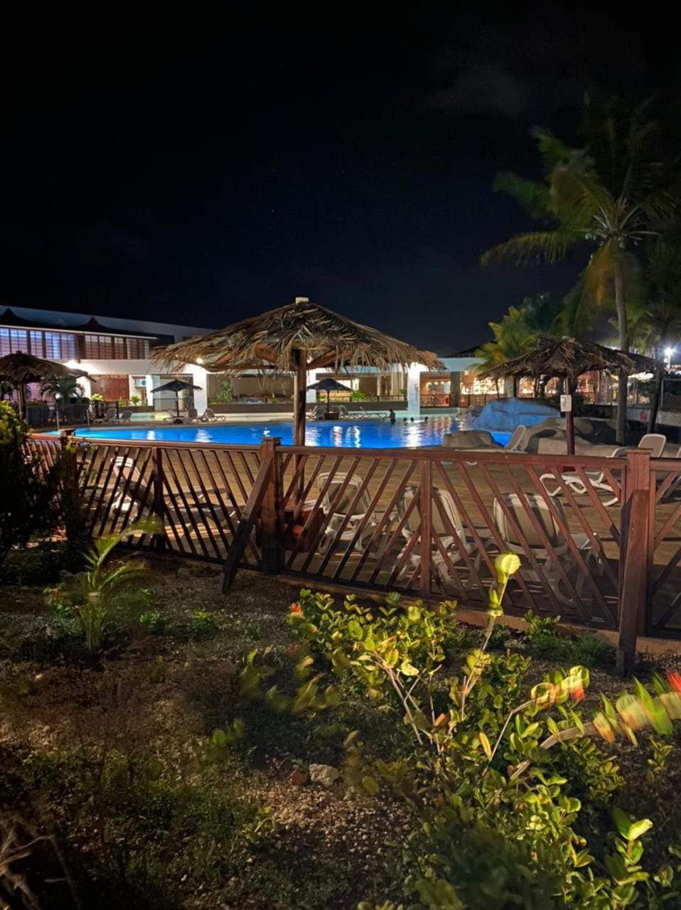 Night, Pool view, Swimming pool