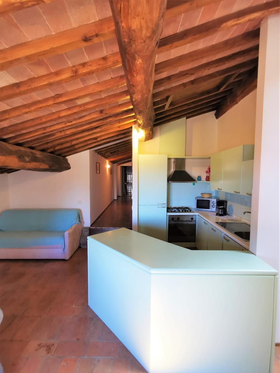 Kitchen or kitchenette, oven, stove