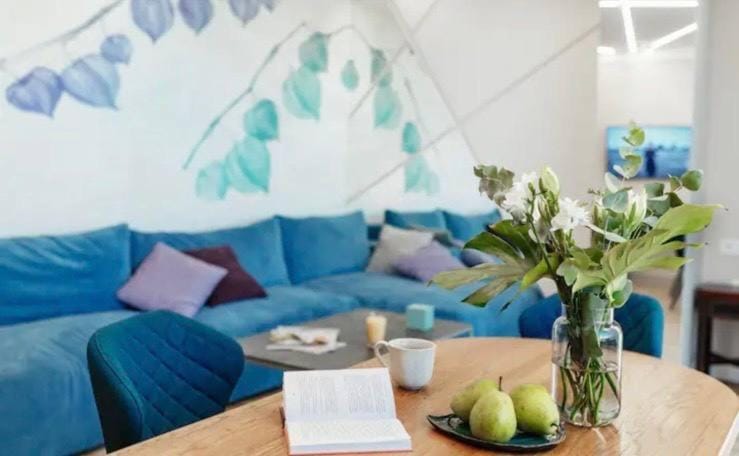 Living room, Seating area, kitchen