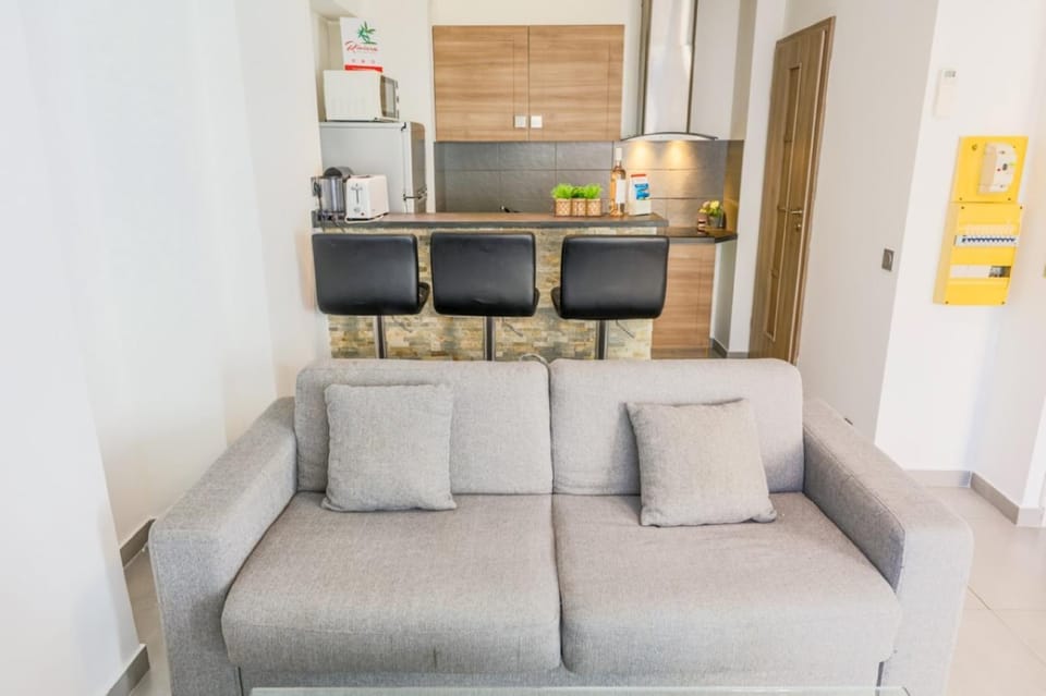 Living room, kitchen