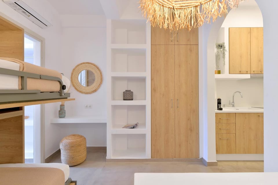 Kitchen or kitchenette, bunk bed, wardrobe