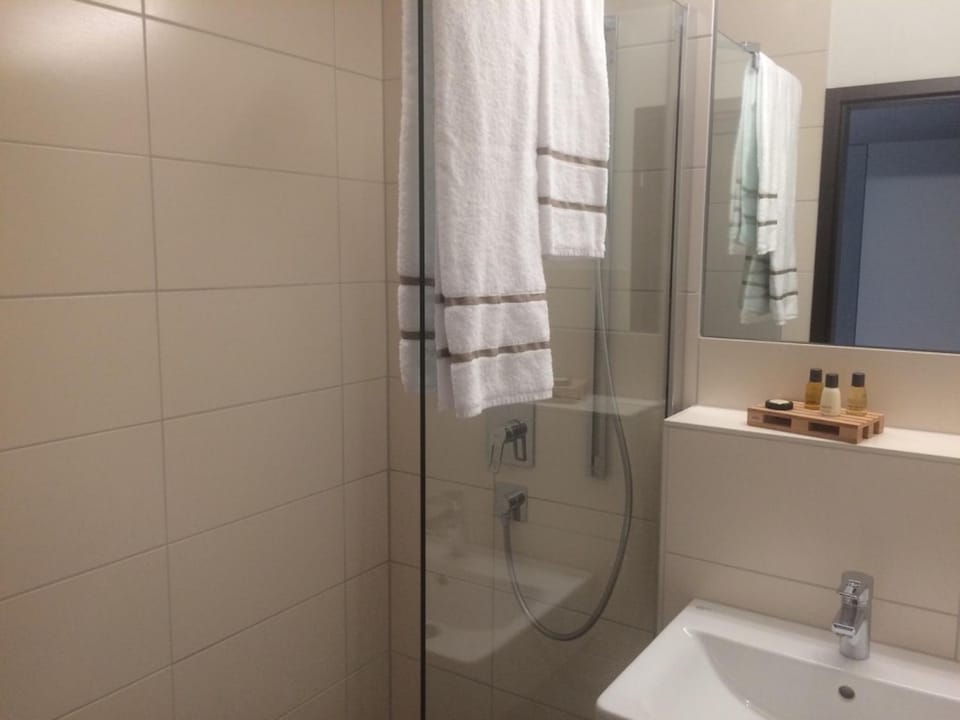 Shower, Bathroom, Photo of the whole room, Decorative detail