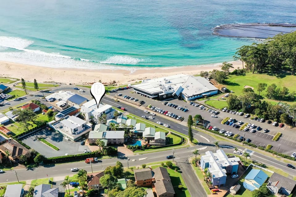 Bird's eye view, Beach, Text overlay, Sea view