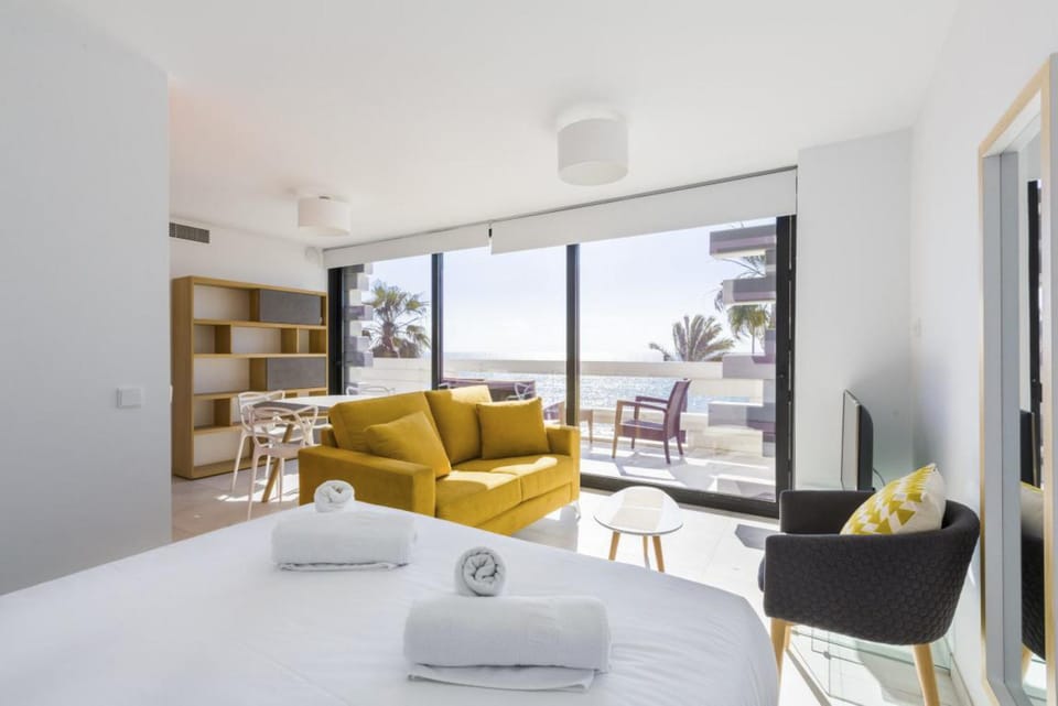 Living room, Seating area, Sea view