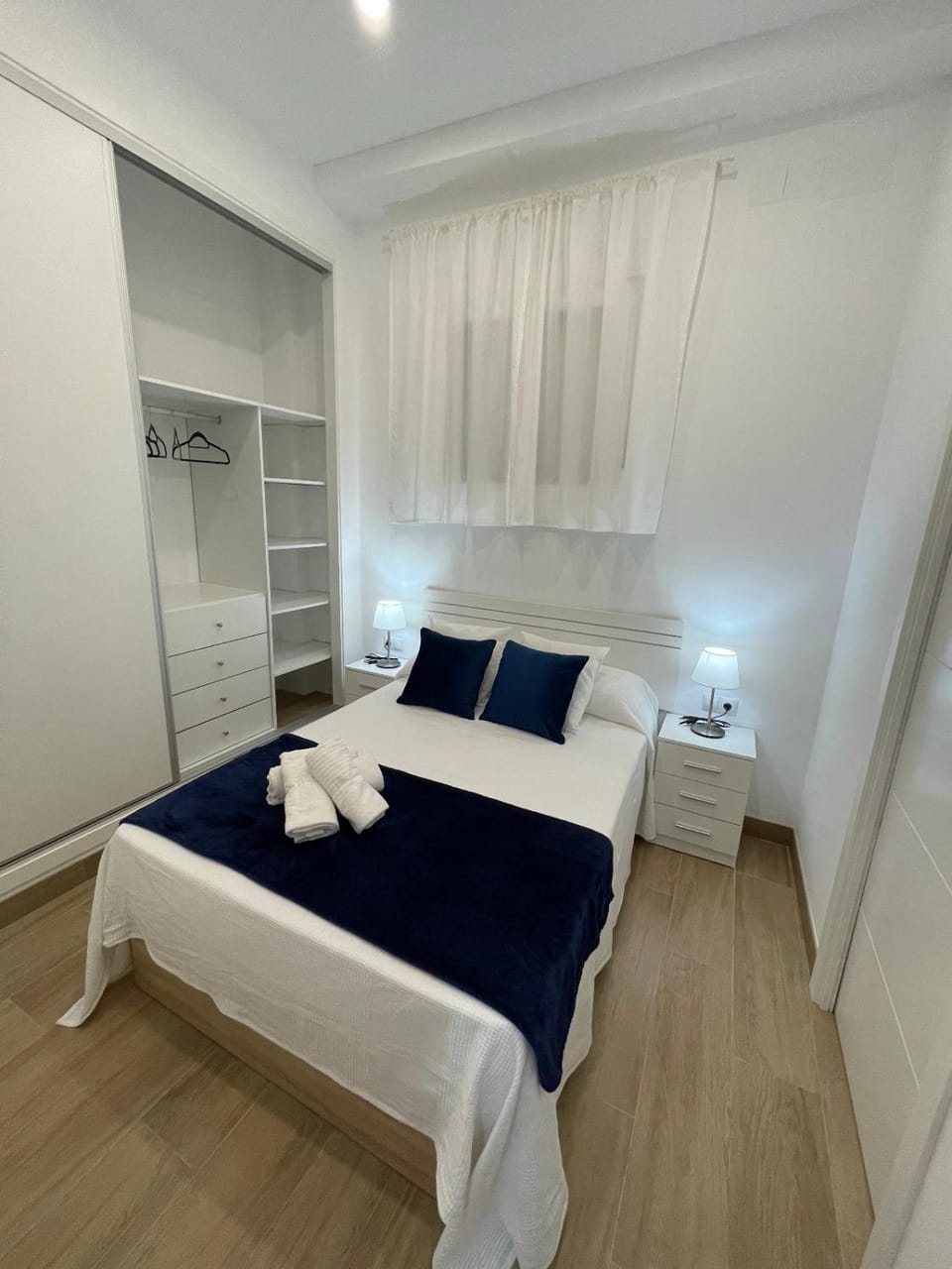 Bed, Photo of the whole room, Bedroom, towels, wardrobe