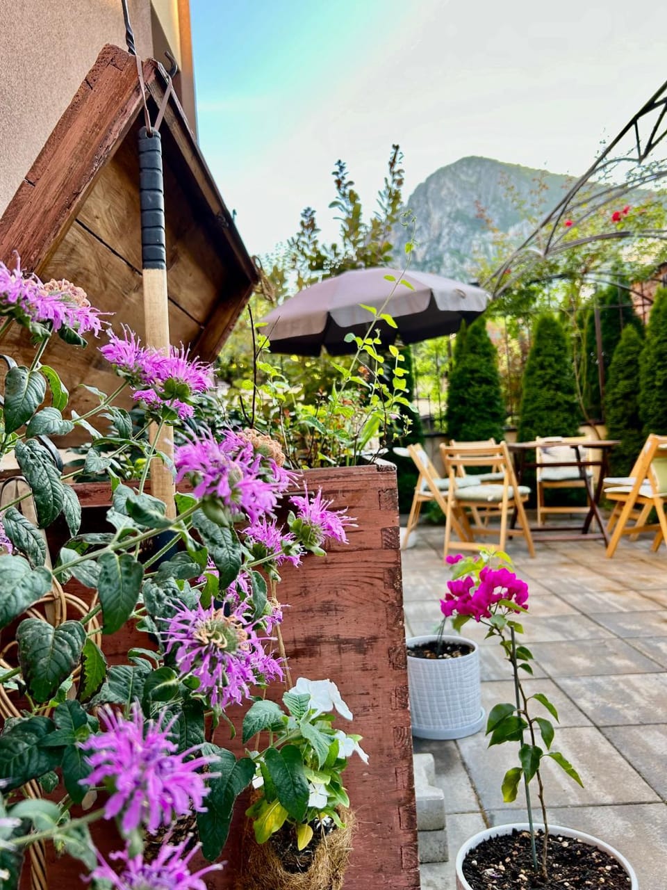 Patio, Spring, Natural landscape, Balcony/Terrace, Garden view, Mountain view