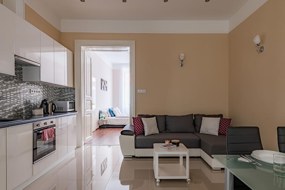 Living room, kitchen